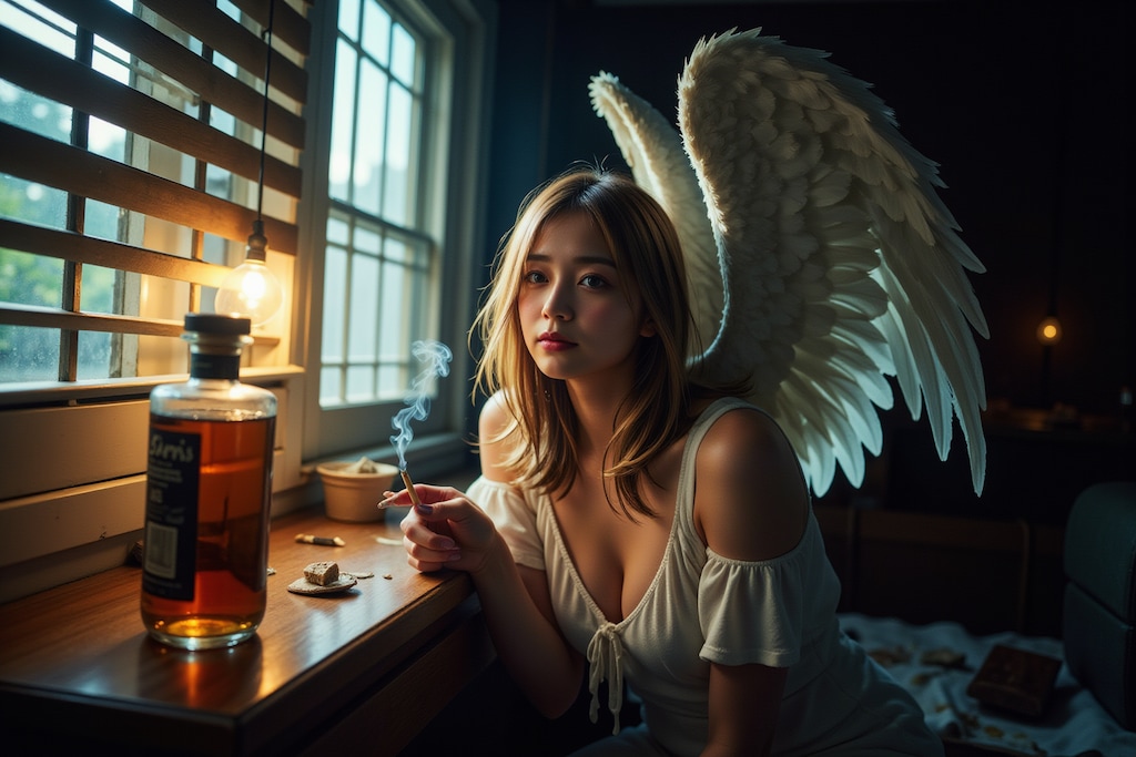 やさぐれ天使だね