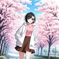 桜と女の子 2025　その５ 2枚目