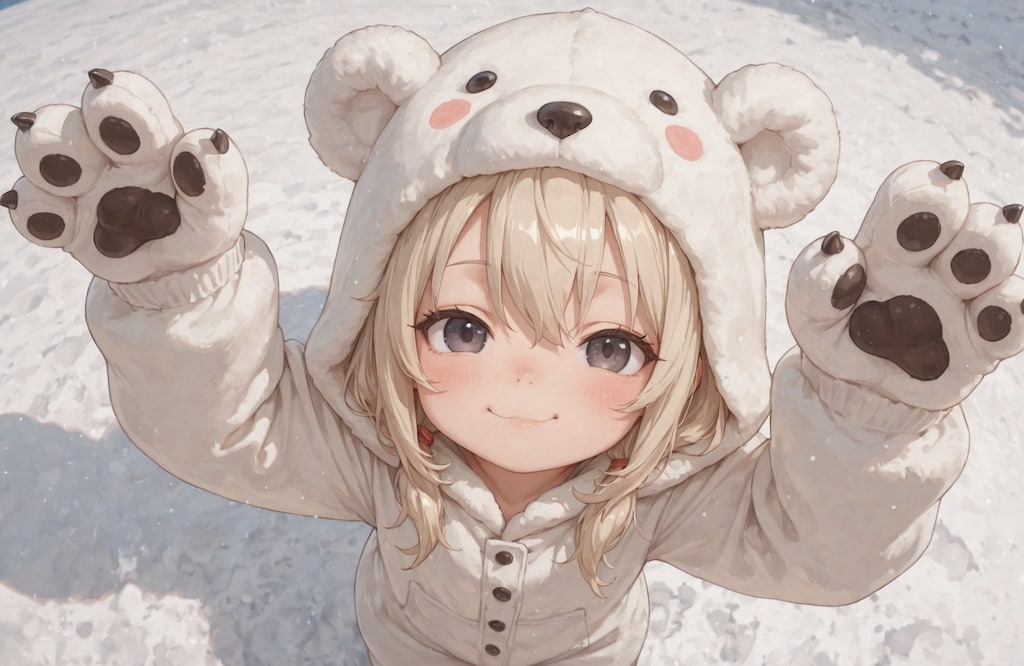 しろくまのきぐるみ