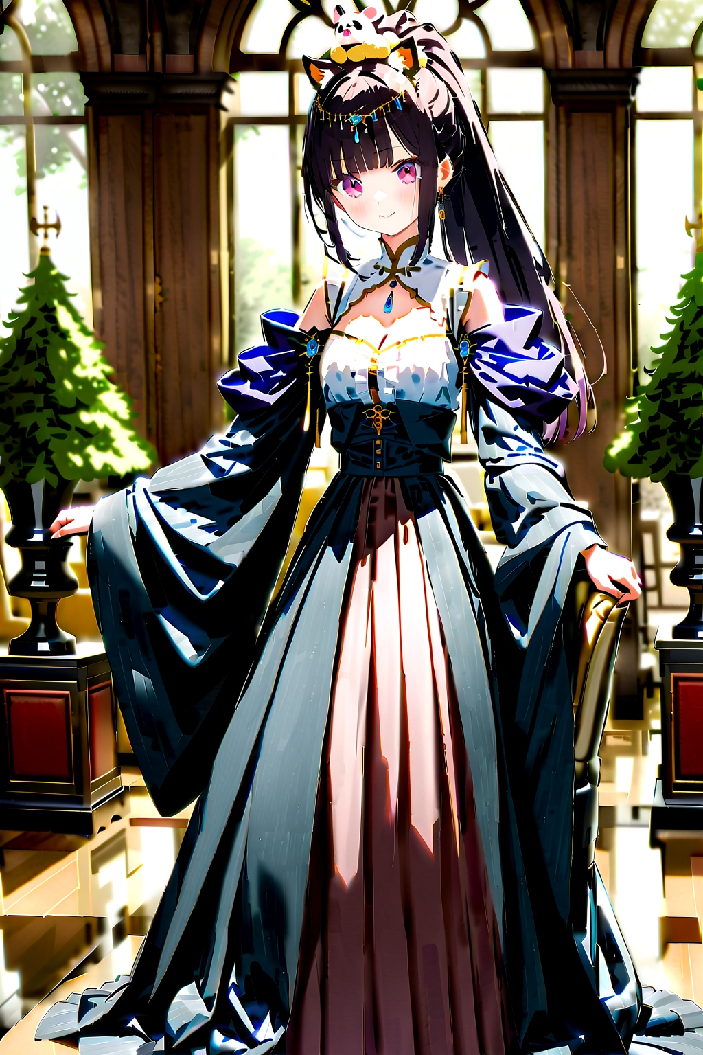 子パンダが頭上に .. 🐼 💦💦 | の人気AIイラスト・グラビア