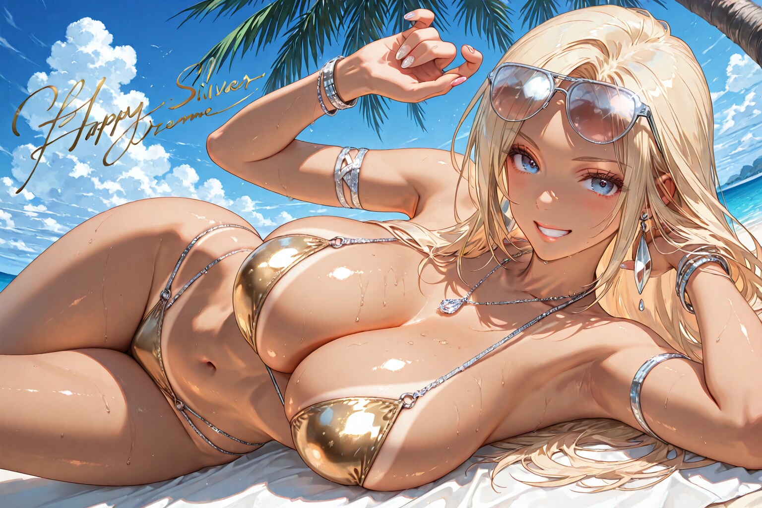 BONSAIで金色ビキニ✨