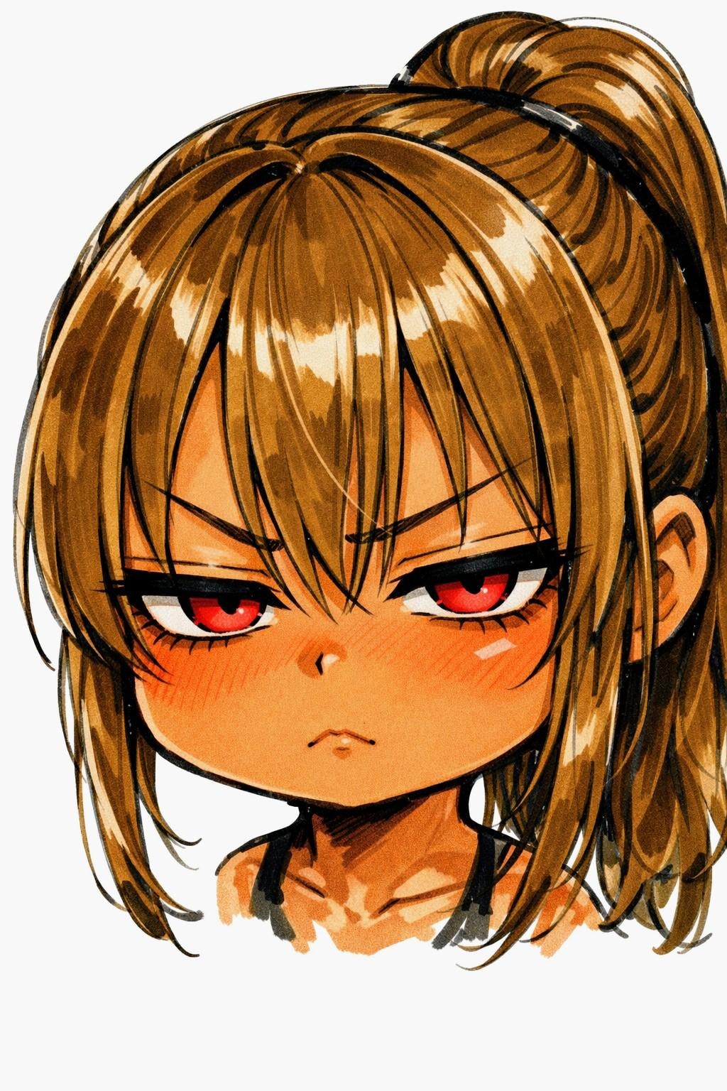 ジト目おにくちゃん🍖(⩌⩊⩌)✌️