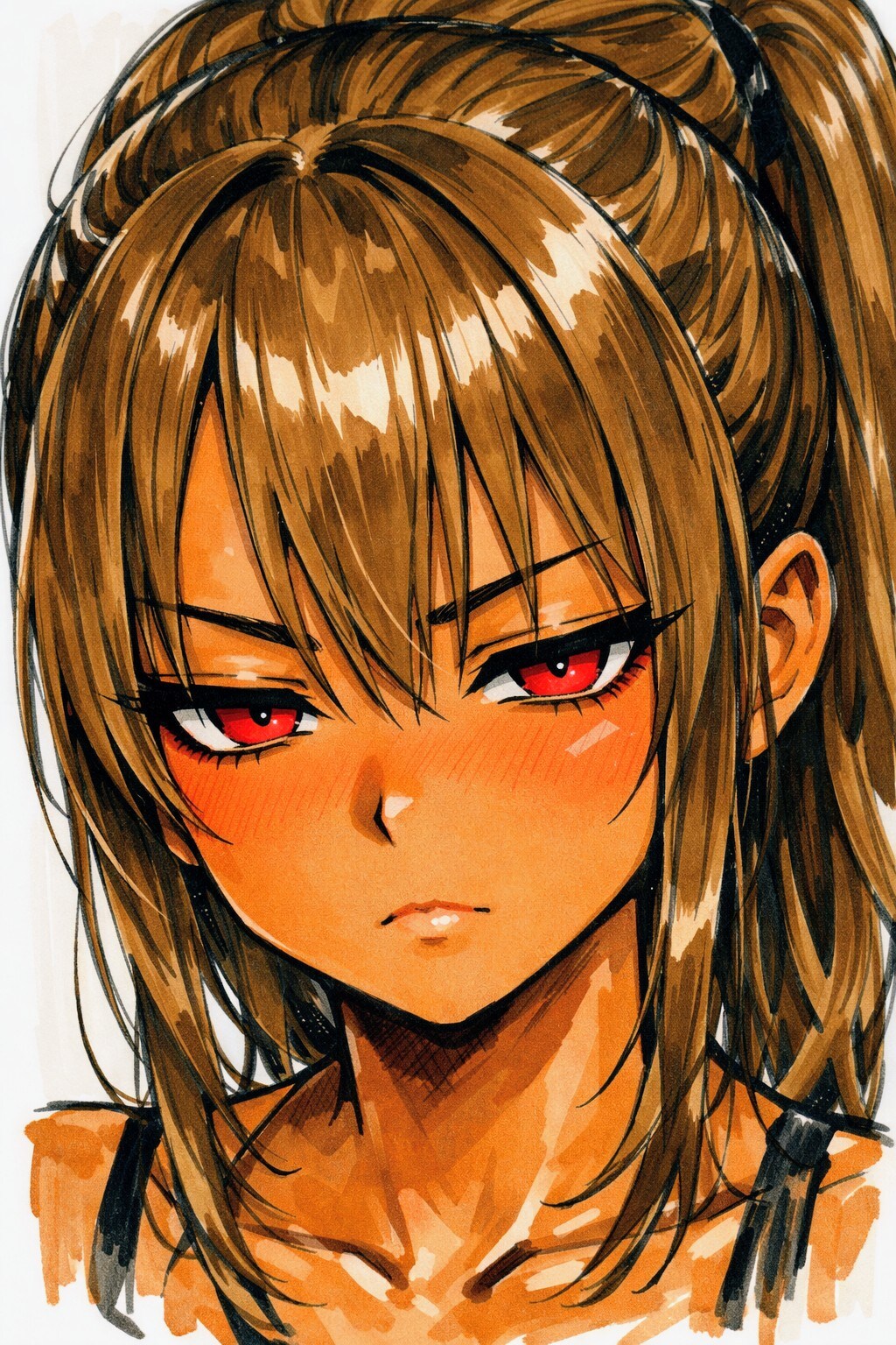 ジト目おにくちゃん🍖(⩌⩊⩌)✌️ | の人気AIイラスト・グラビア