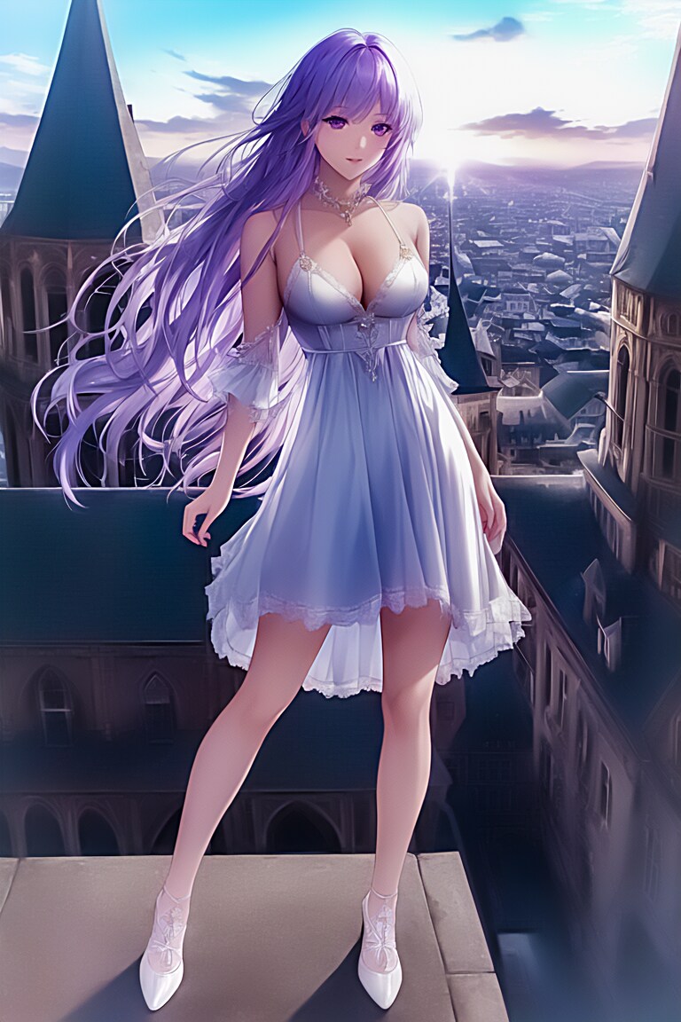 Whispers of the Celestial Maiden within the Ancient Skyline.