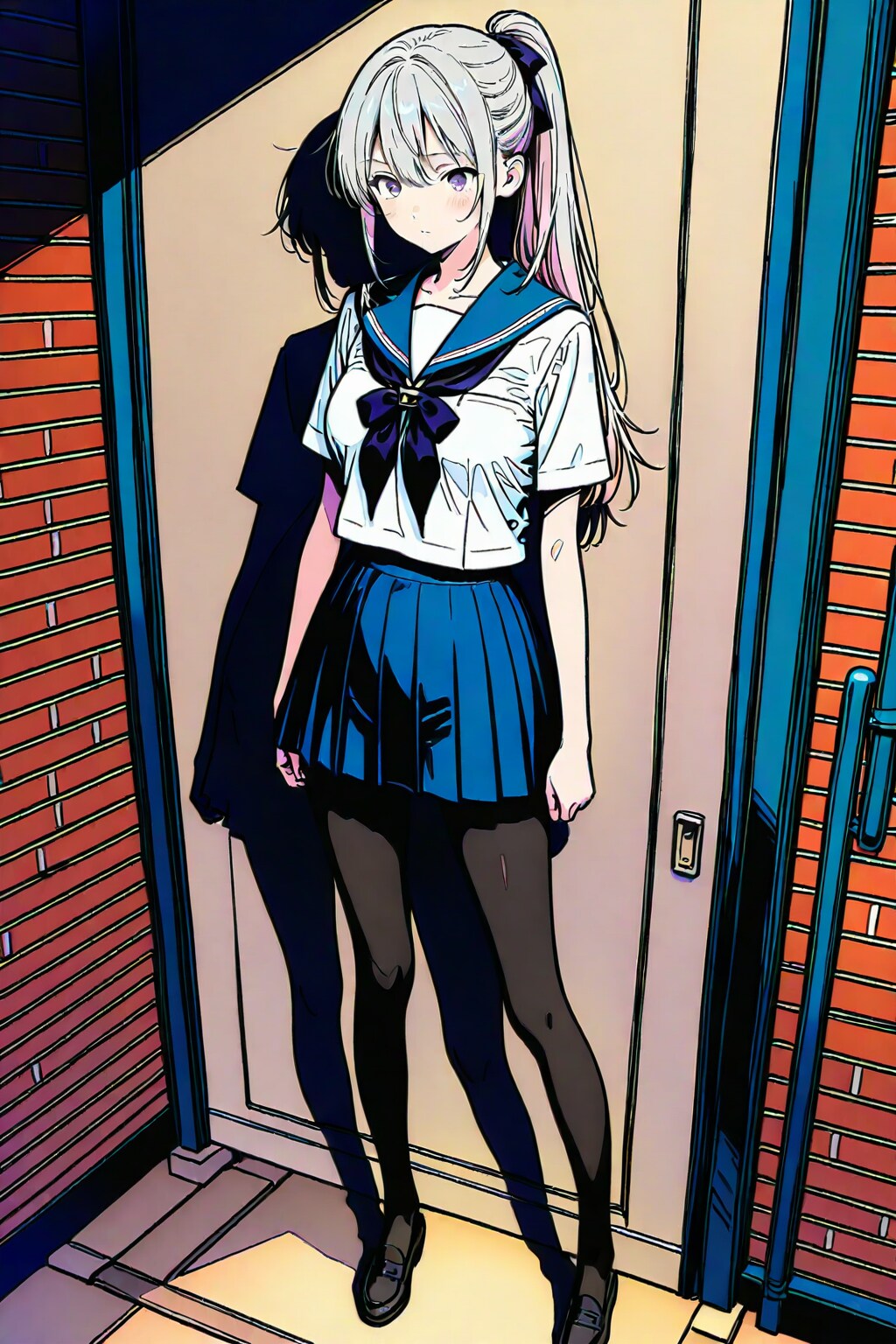 (993HQ)銀髪ちゃんセーラー服