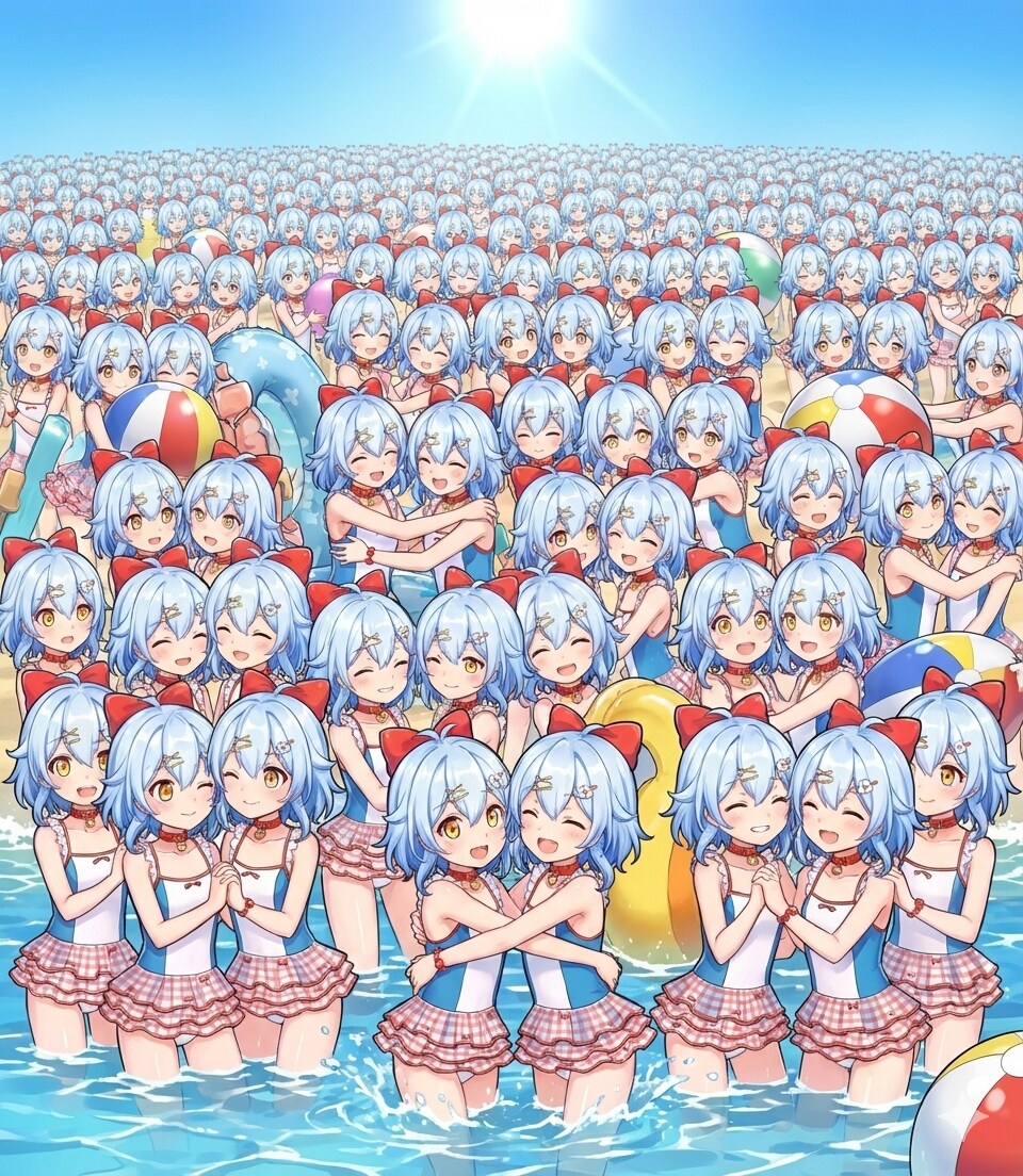 Geminiで出力できた嫁分身/増殖娘4