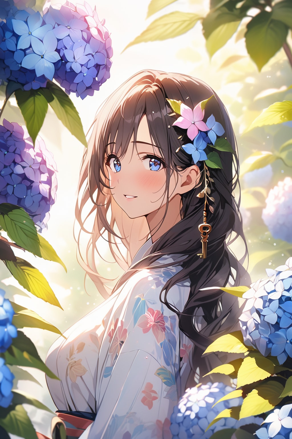 着物で素敵な横顔