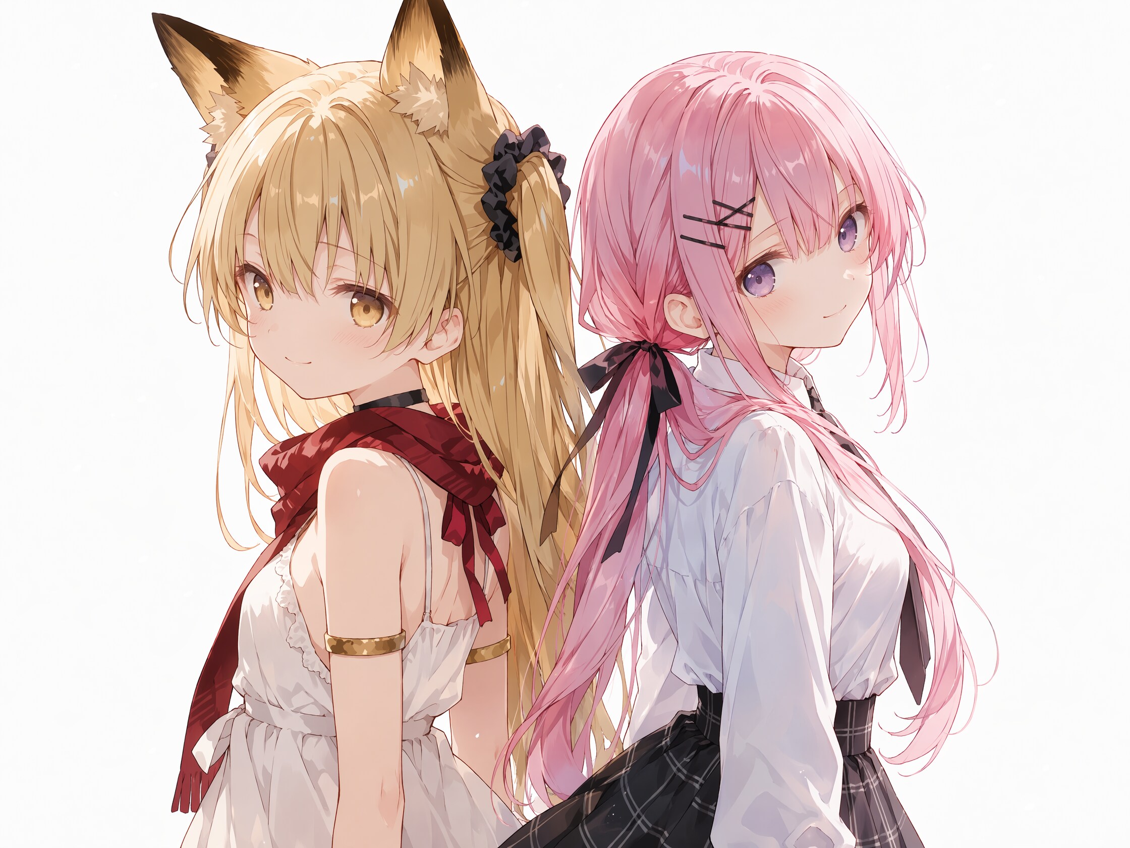背中合わせのふたり | の人気AIイラスト・グラビア
