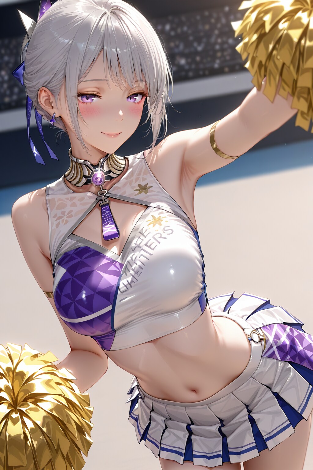 (1335)銀髪ちゃんチアガール