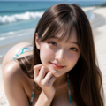 ビーチの彼女01 3枚目
