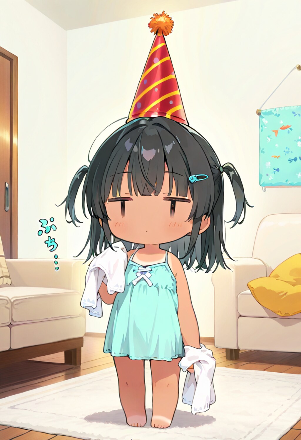 マジックを披露するこなつ