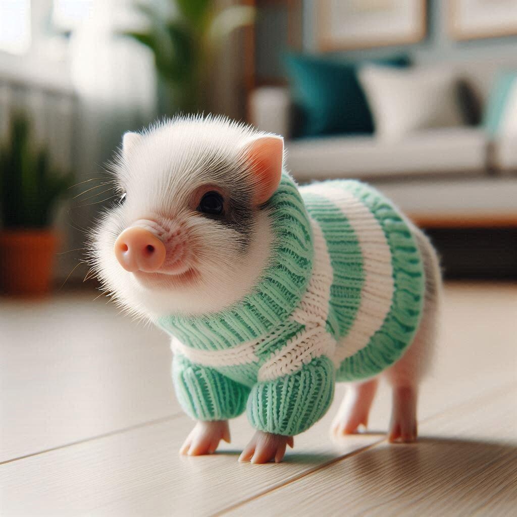 お散歩ミニブタ