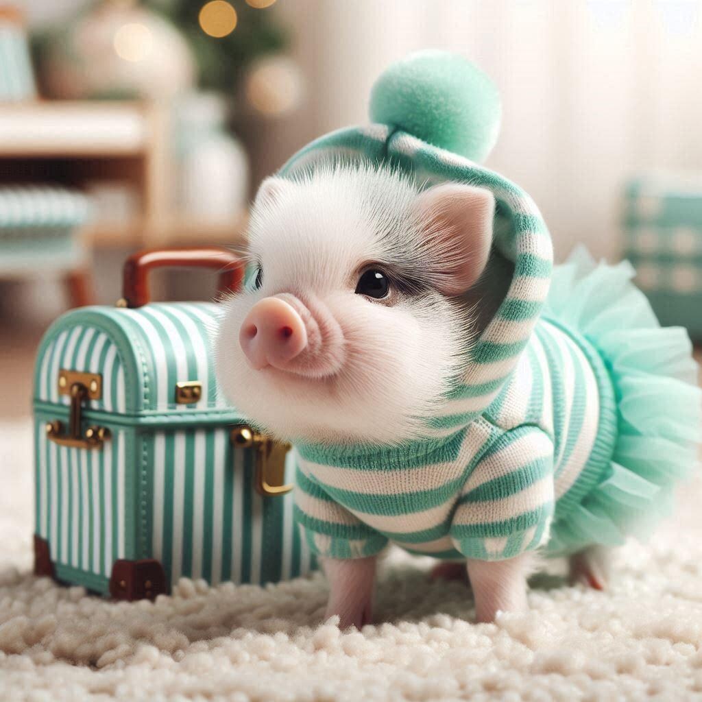 お散歩ミニブタ