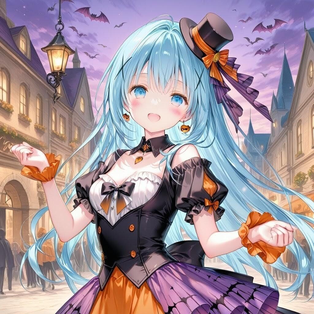 ハロウィンを楽しむチサちゃん