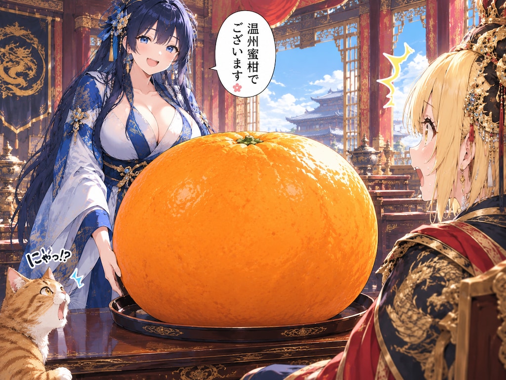 【三国志あい】でかすぎる温州蜜柑でございます！？🍊🤣