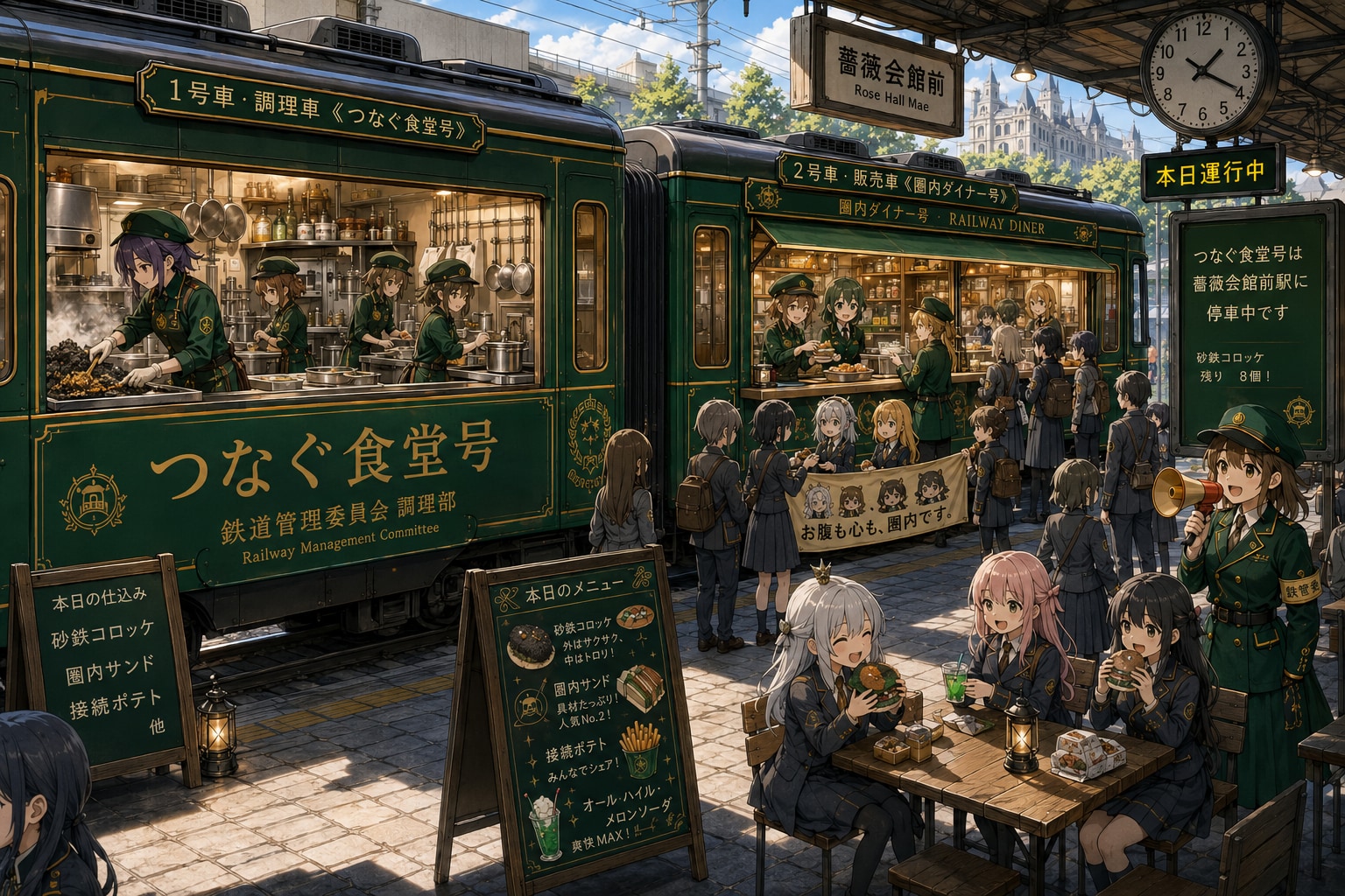 聖薔薇学園編〜鉄道管理委員会調理部移動販売車両〜 | の人気AIイラスト・グラビア