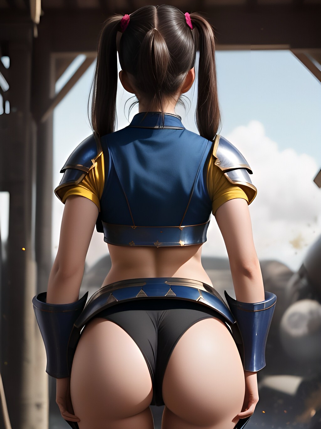 後ろ姿の戦士