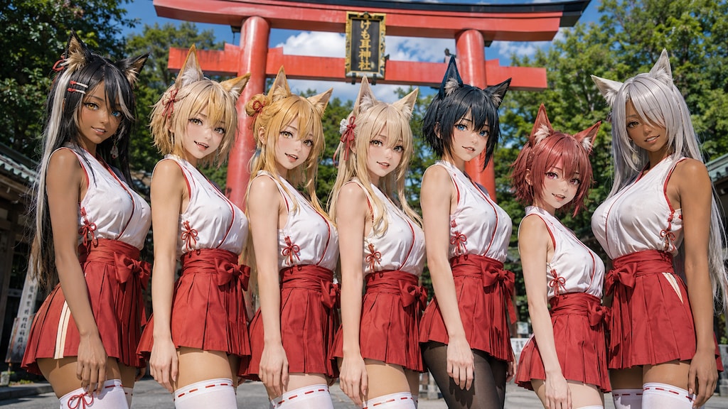 これまでに交流があった狐娘たちと