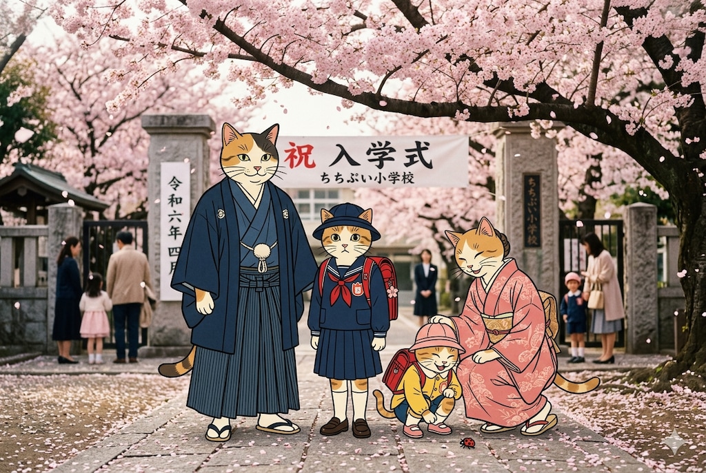 入学式の記念撮影