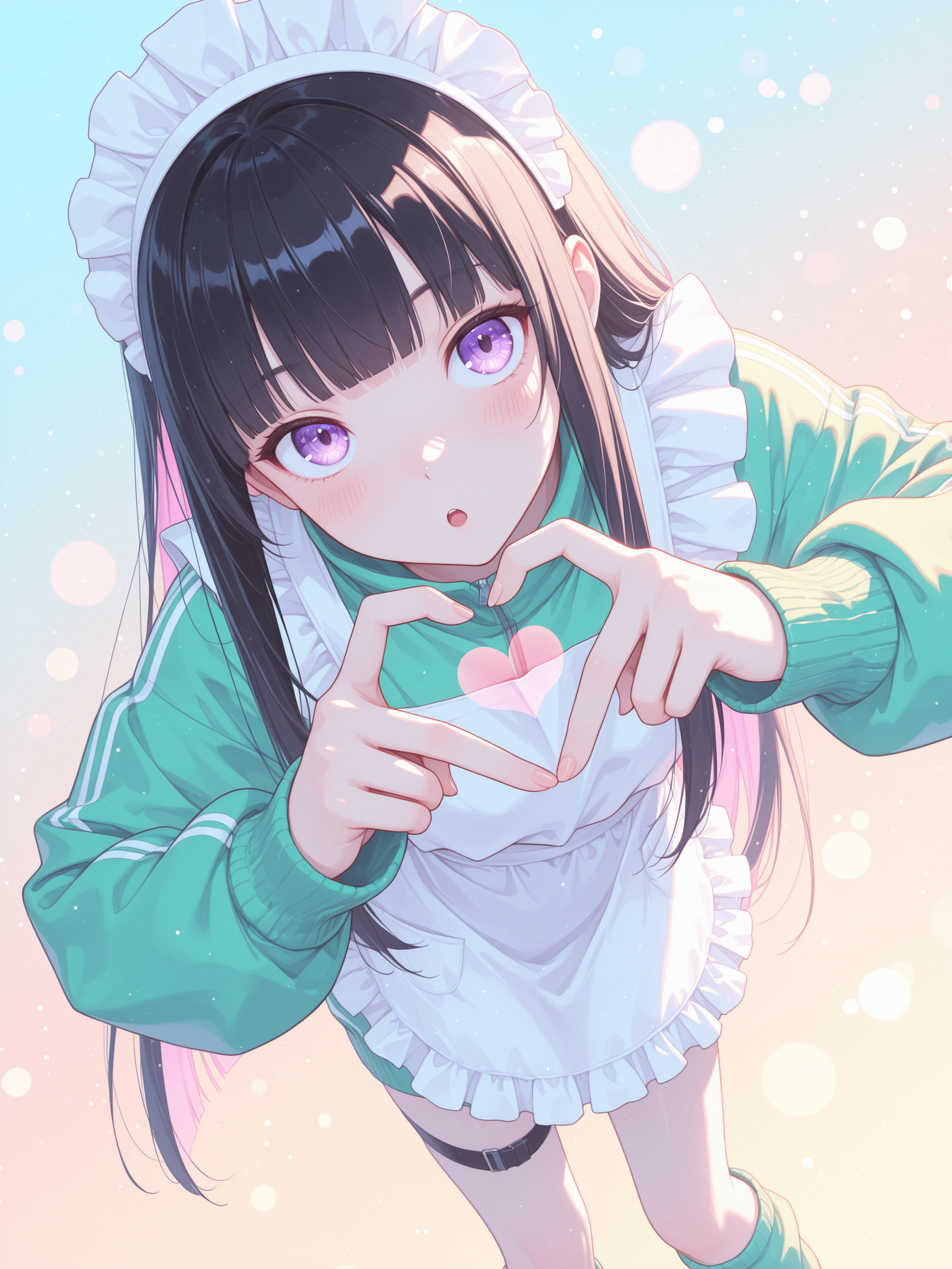 ジャージメイドひまりちゃん💚 | の人気AIイラスト・グラビア