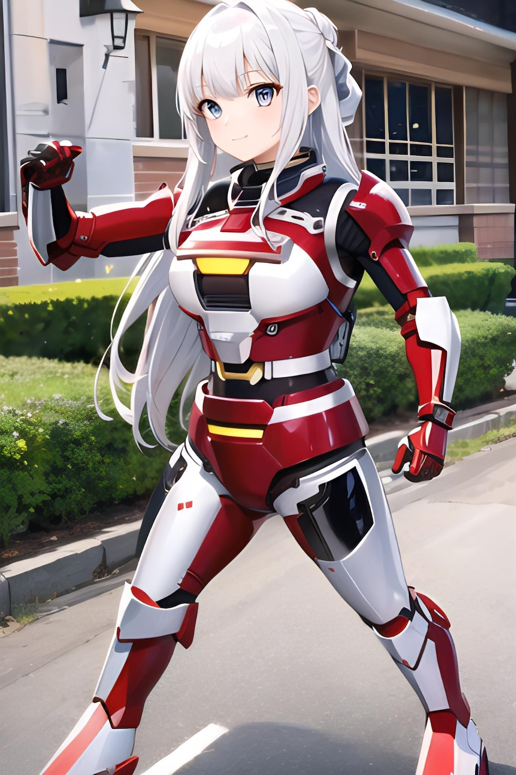 銀髪メタルヒロイン