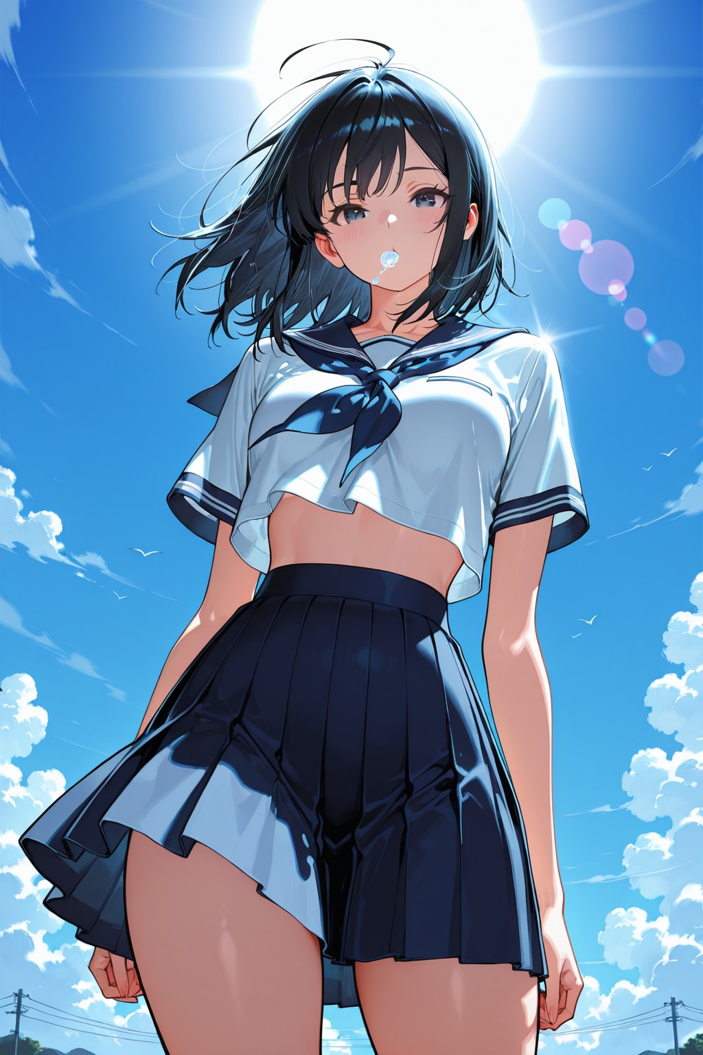 下から…