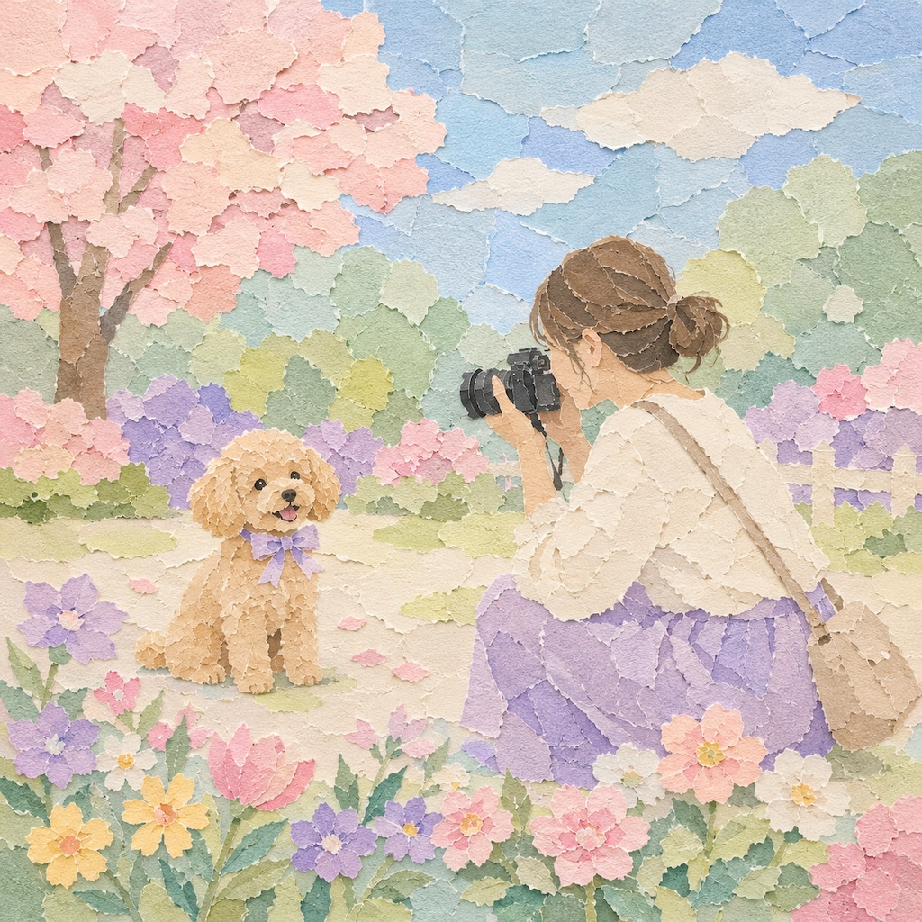 【貼り絵】愛犬