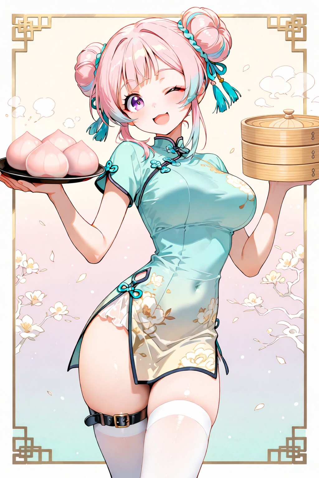 パステルチャイナさんの桃まん