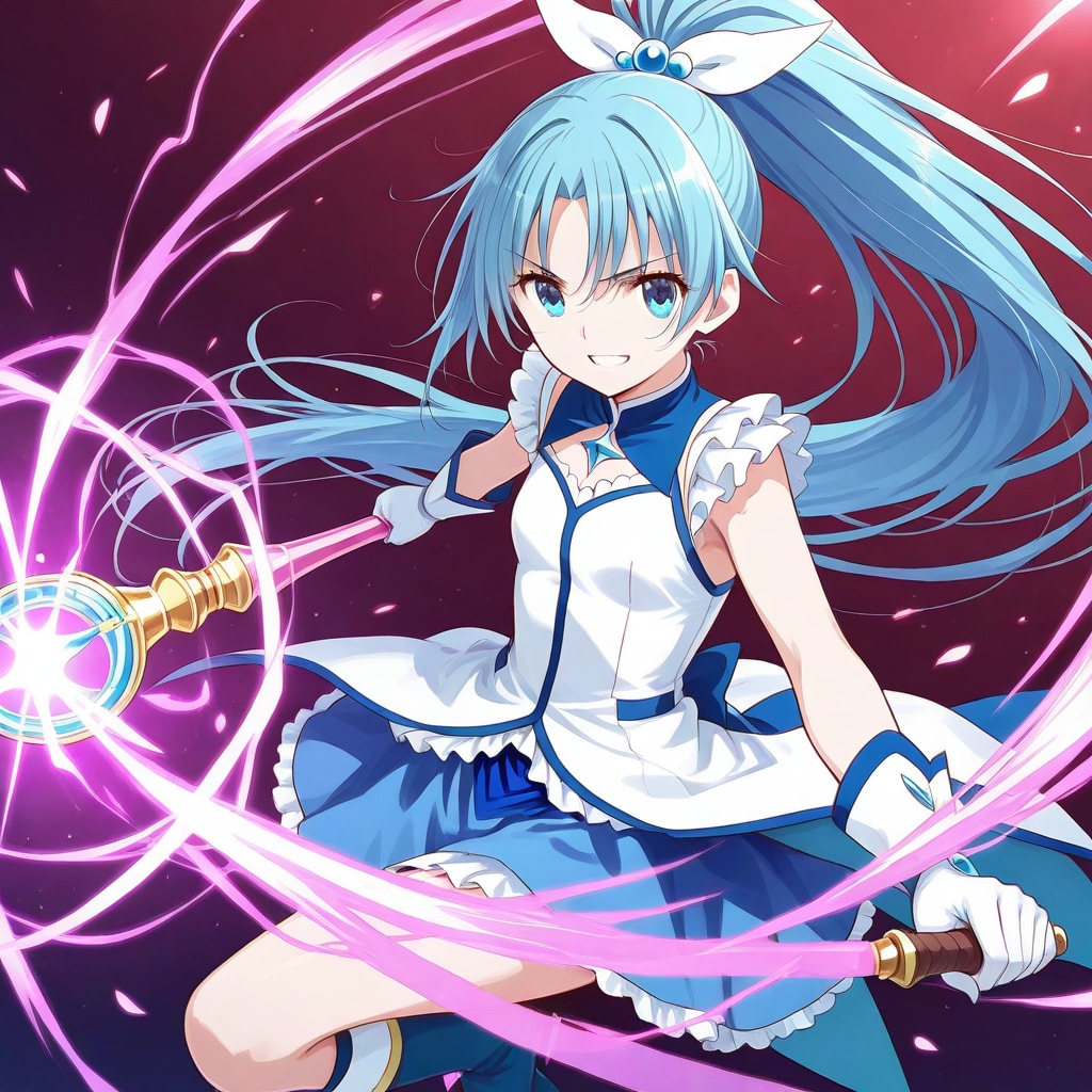 青いポニーテールの魔法少女2