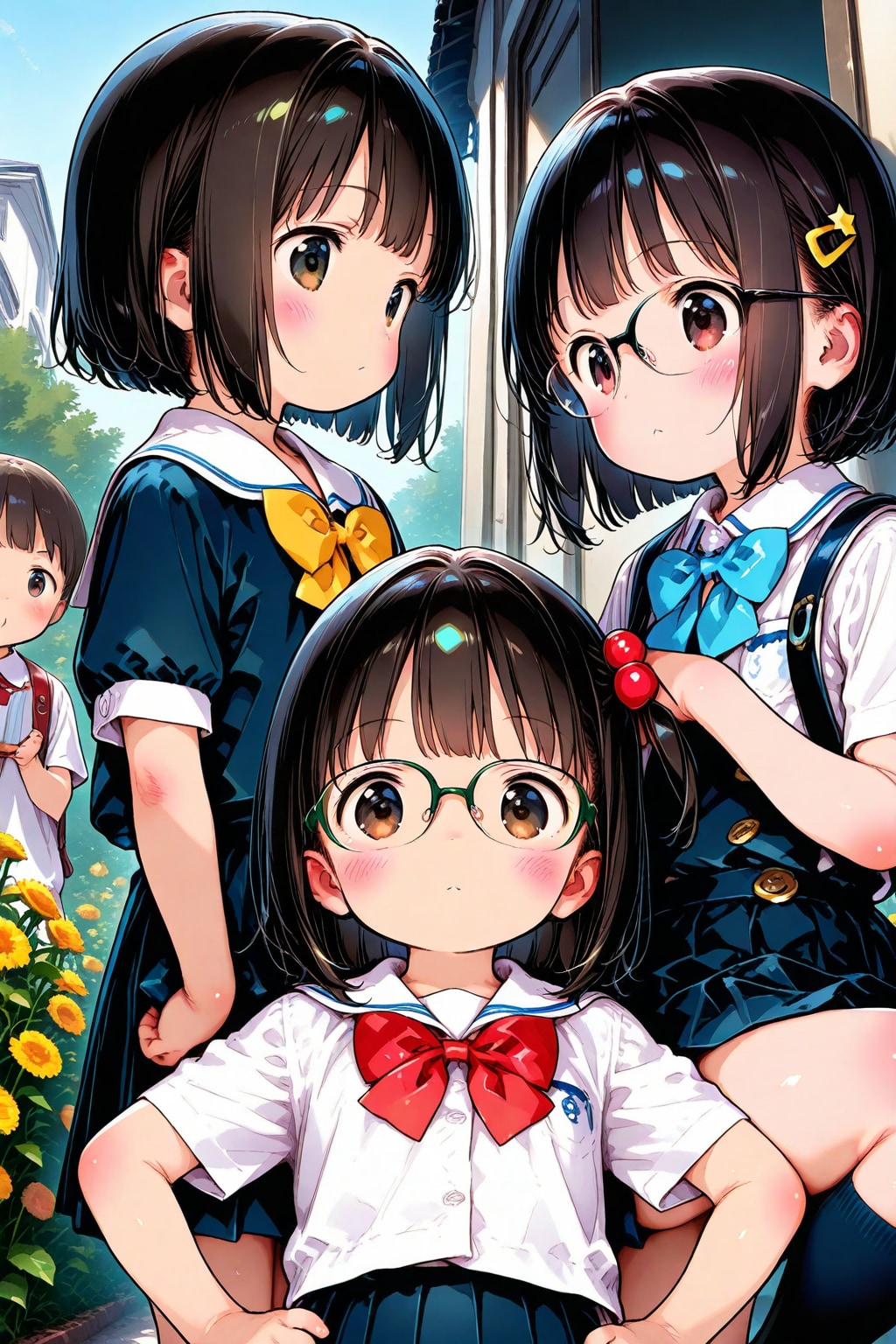 いつもの通学風景