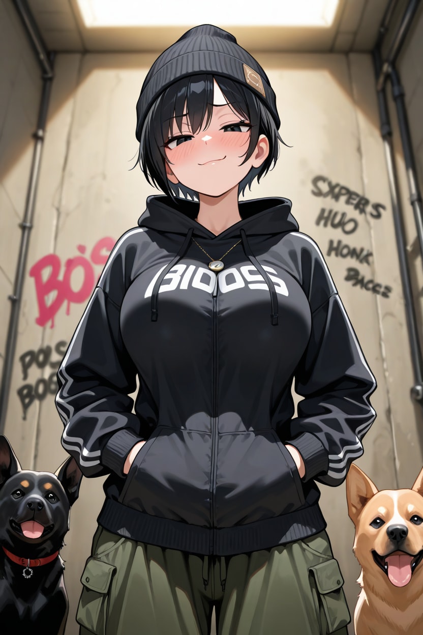 448 あくのけしん　ぶらっく・ボーイッシュ | の人気AIイラスト・グラビア