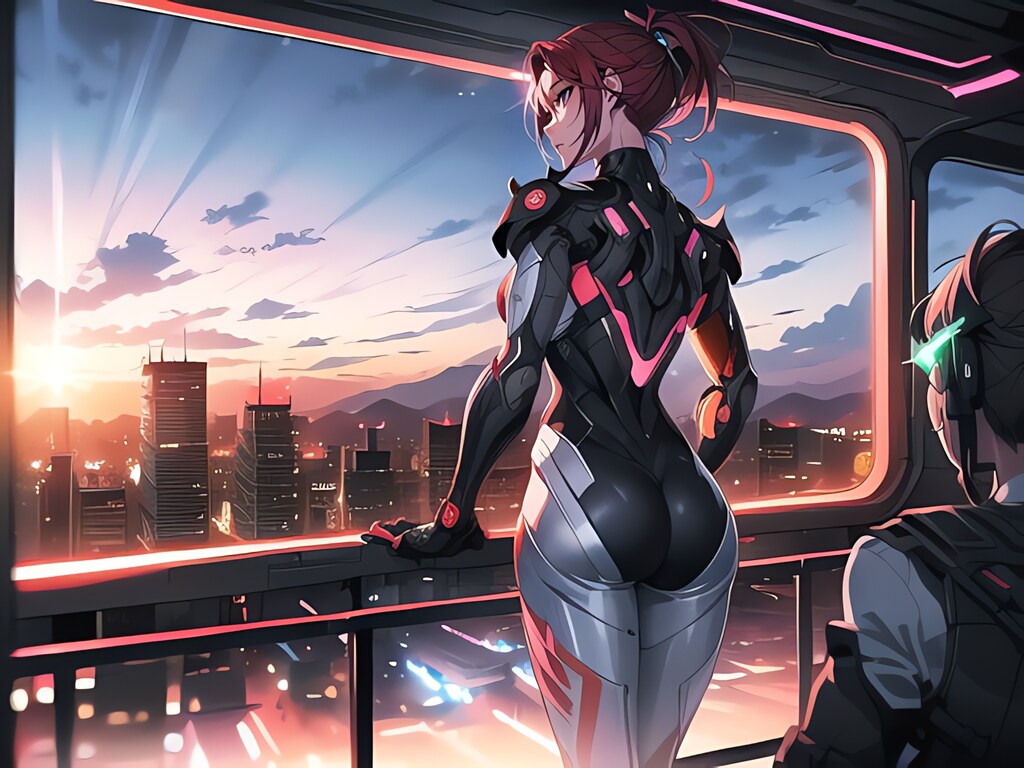 自室から見る夜明け