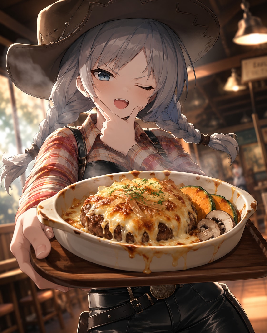 オニオングラタン風ハンバーグ