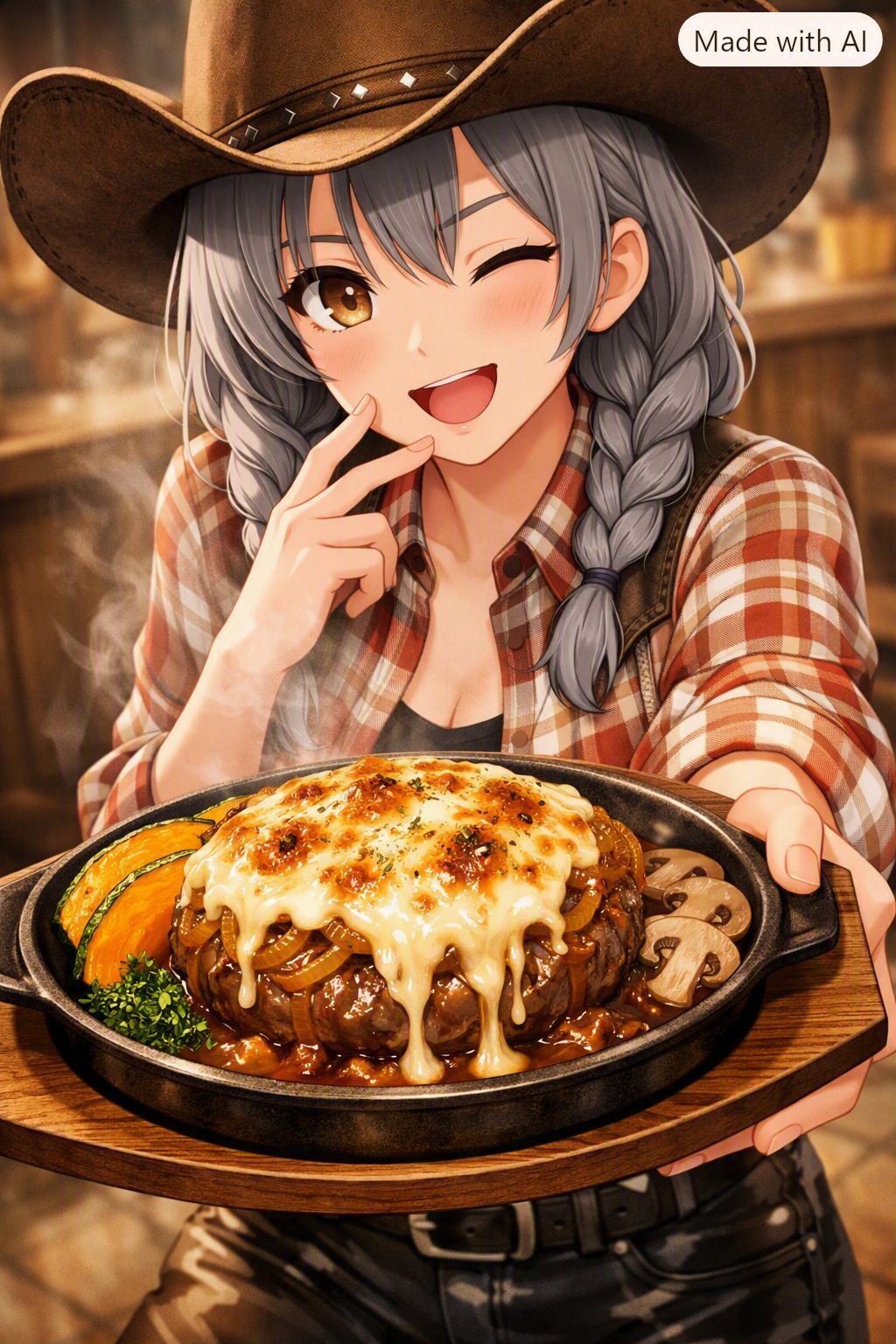 オニオングラタン風ハンバーグ