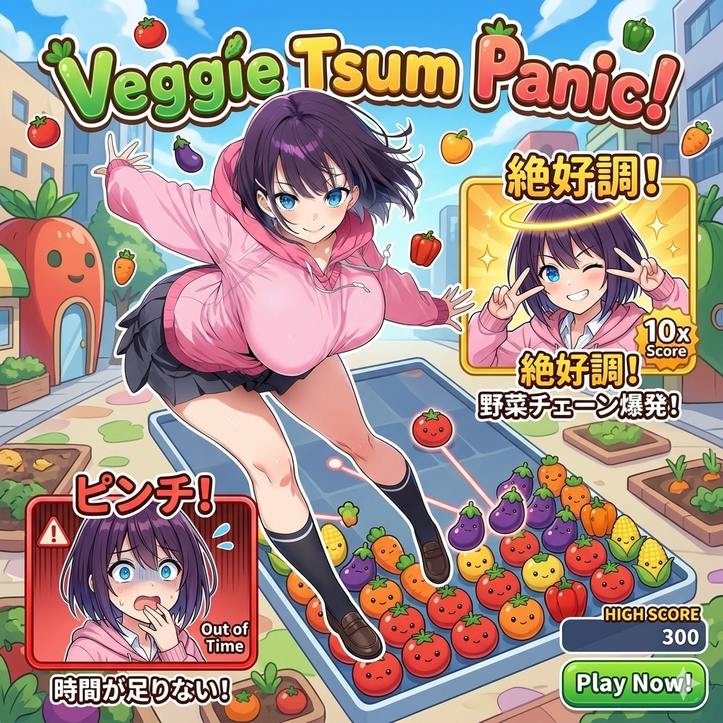 野菜パズルゲーム | の人気AIイラスト・グラビア