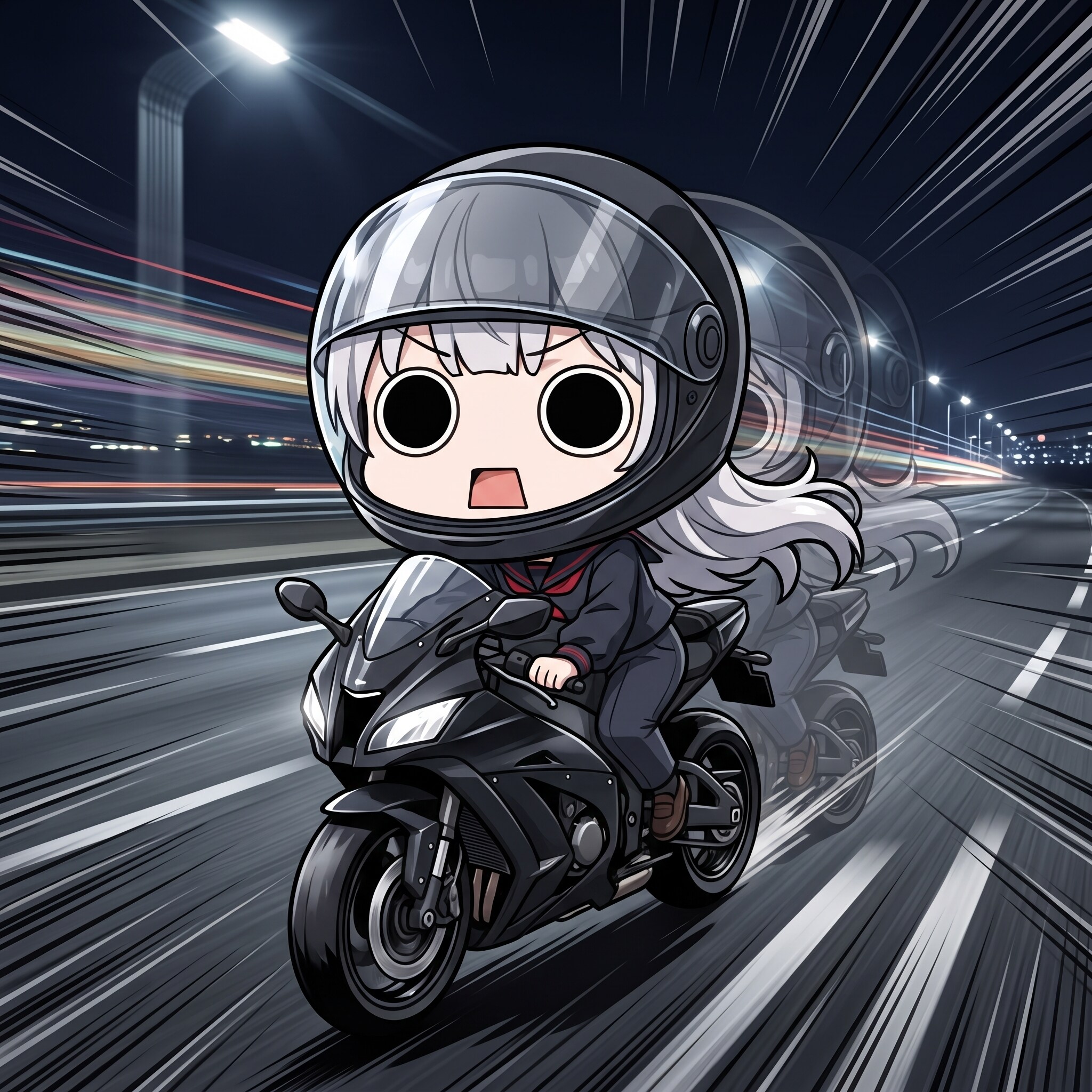 ナイトライディングえらいこっちゃ嬢 | の人気AIイラスト・グラビア