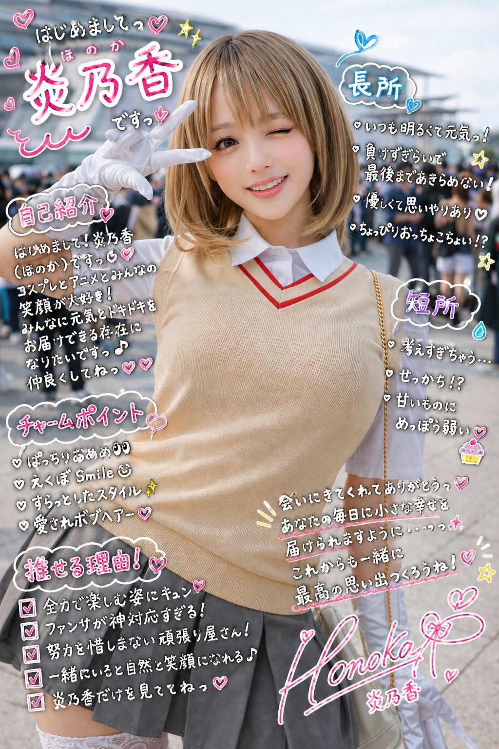 手書き推しプロフ