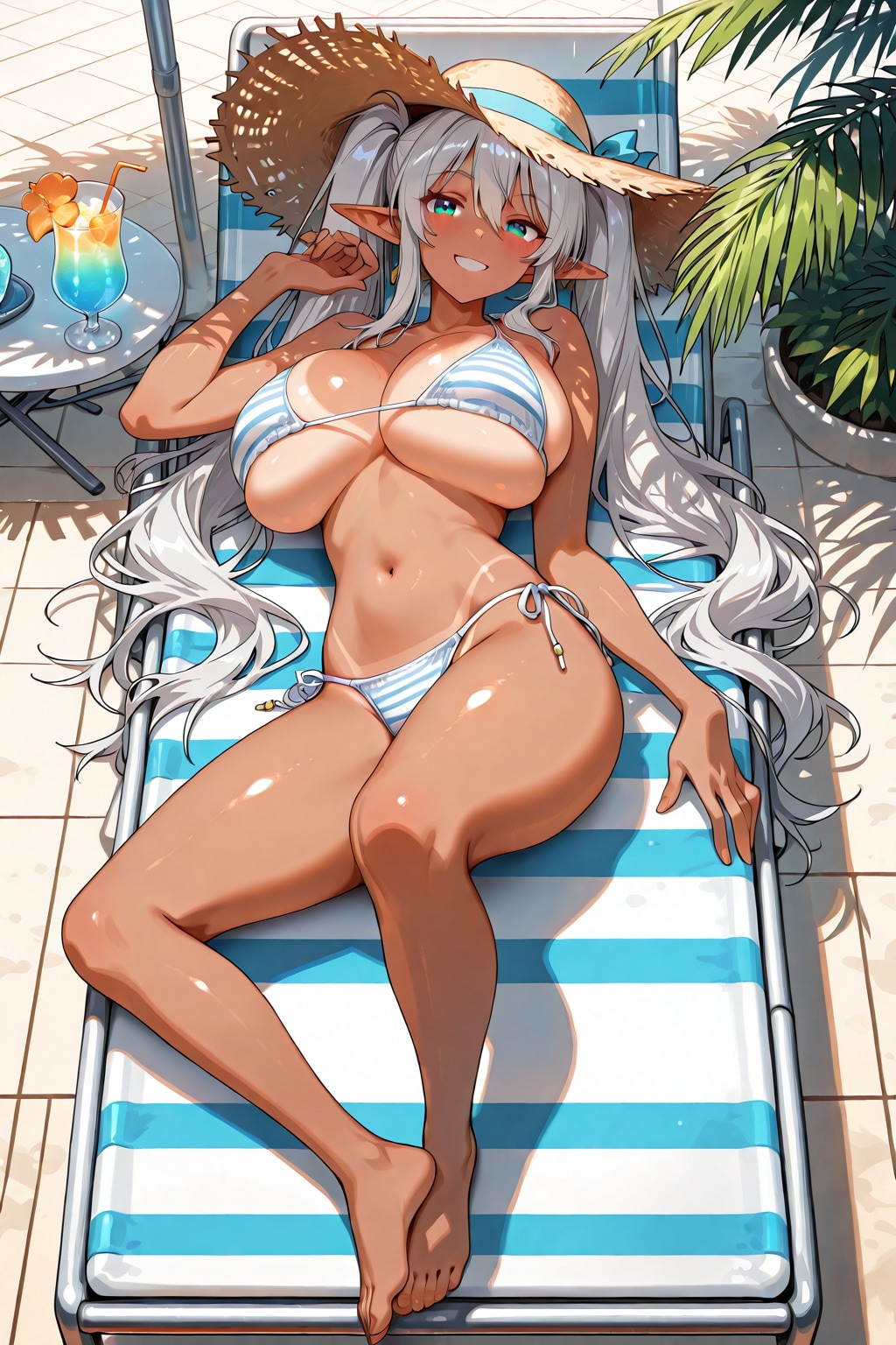 プールサイドのエルフ