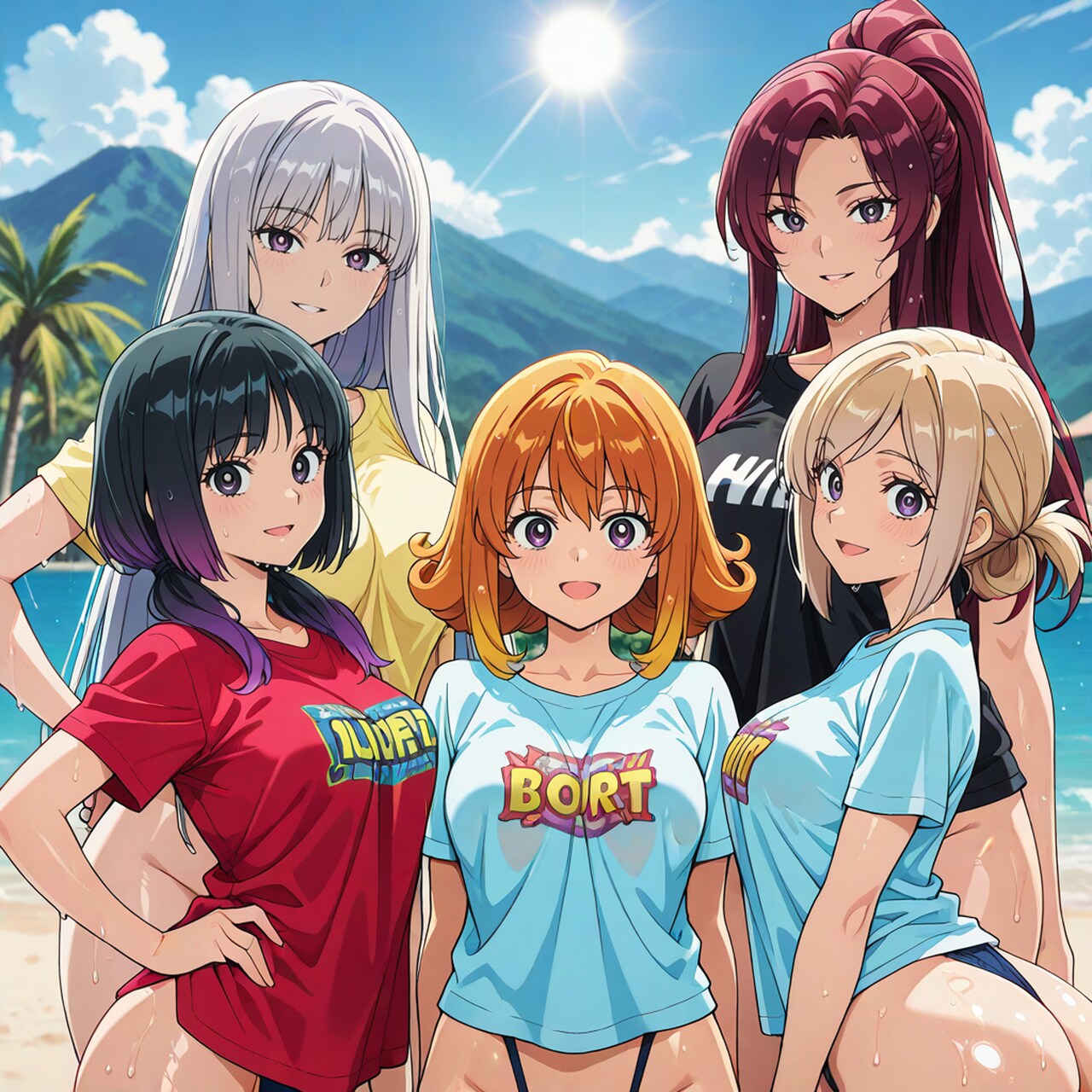 見切れていますが？下は全員ハイレグ😍💕・・これが私が美少女達に常日頃から着てほしいと妄想している？理想の夏コーデ💕