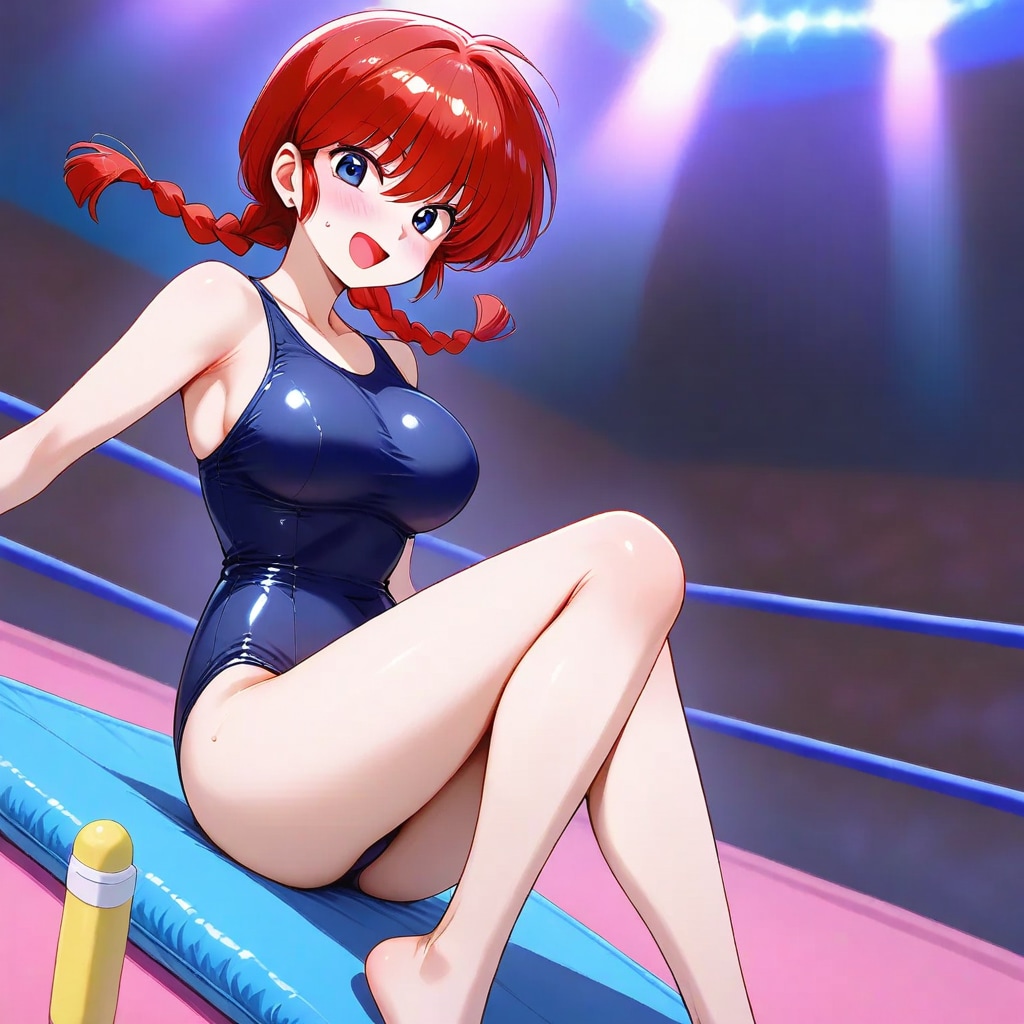 スクール水着で女子プロレス(相手いないけど)