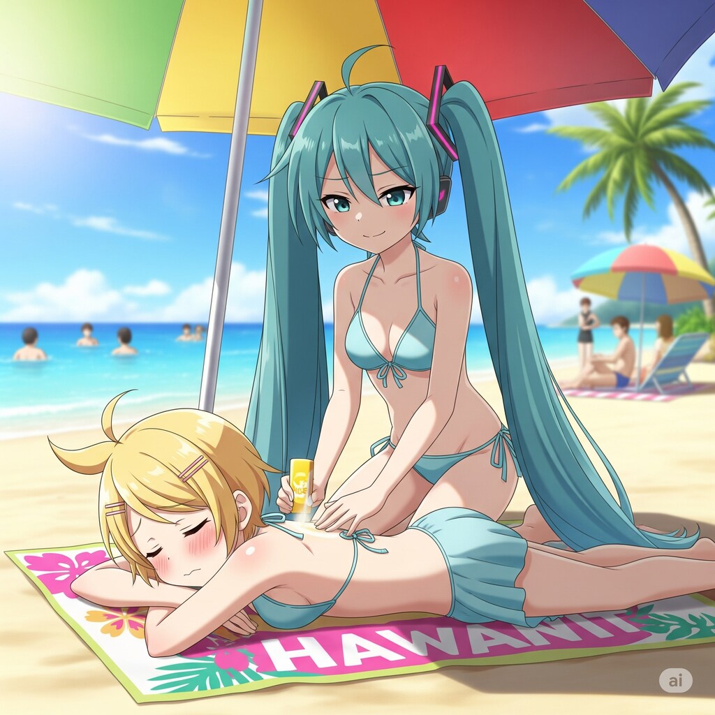 ミクさんリンさんハワイに来ました