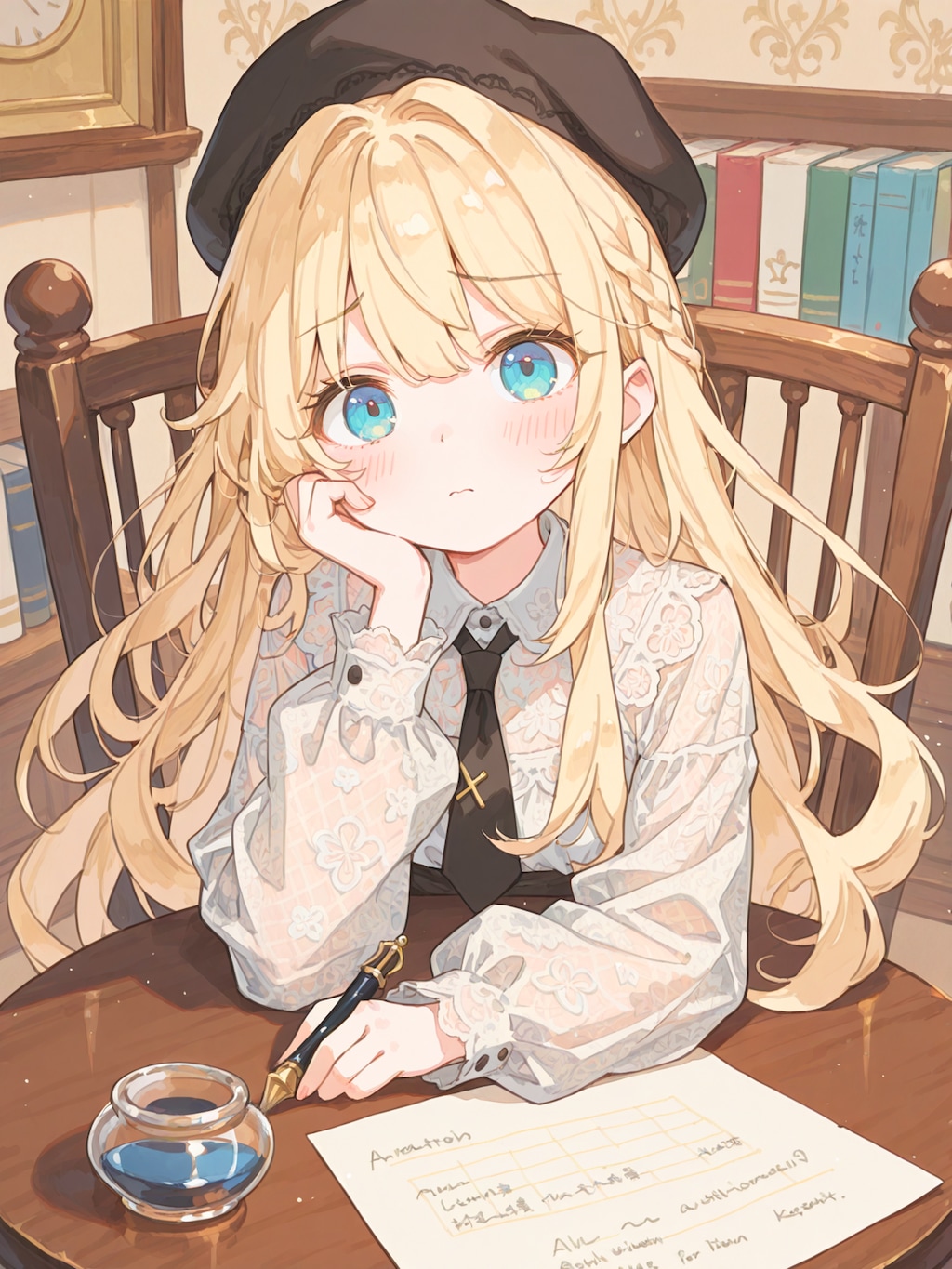 新作のネタに悩む女流作家