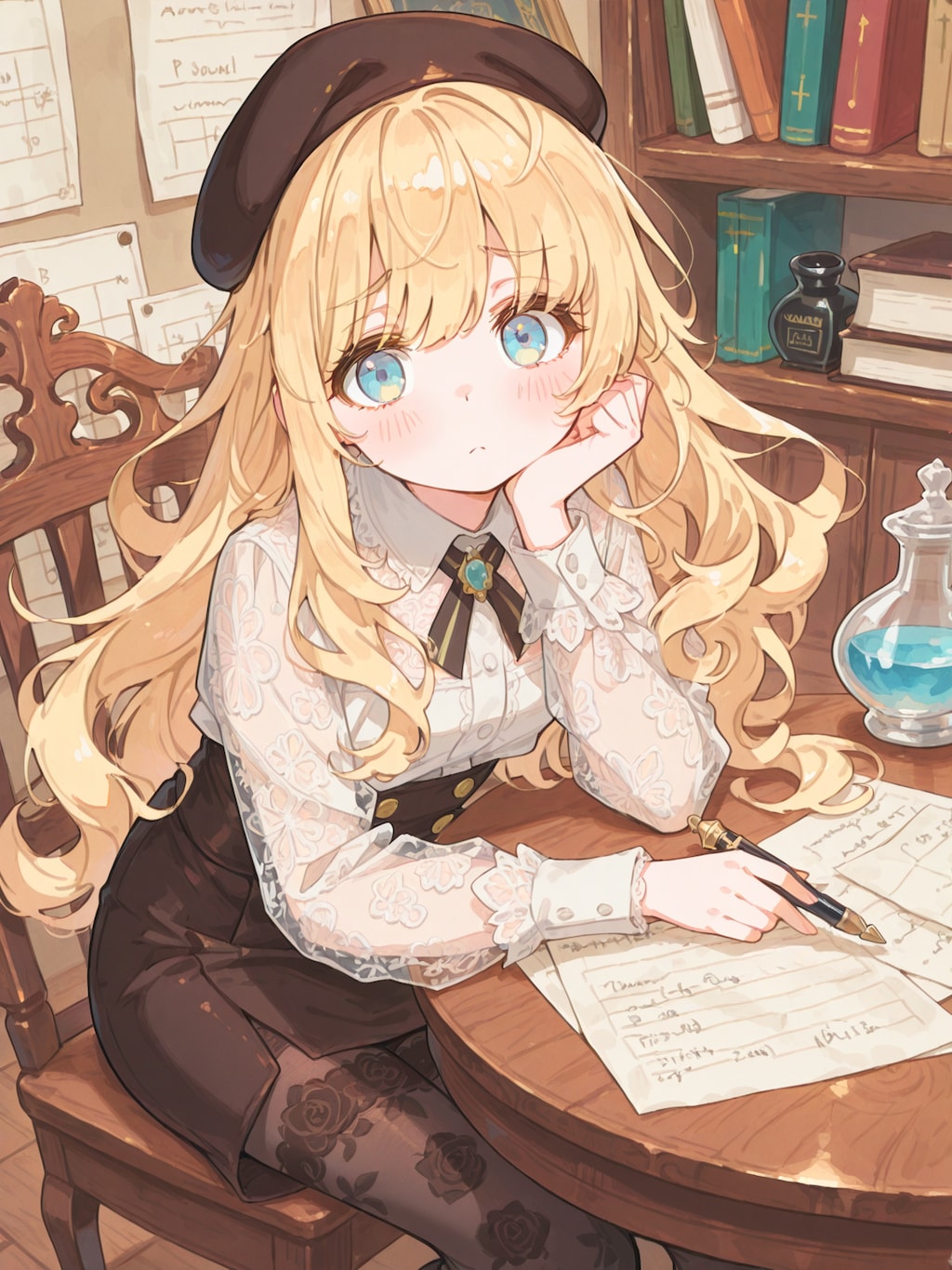 新作のネタに悩む女流作家