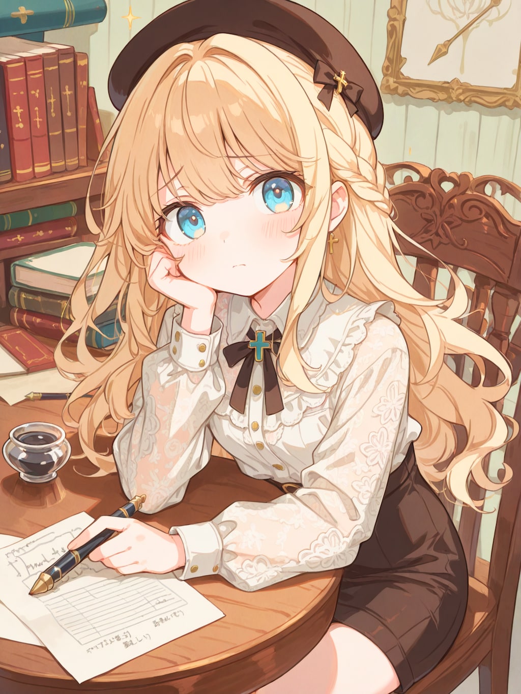 新作のネタに悩む女流作家