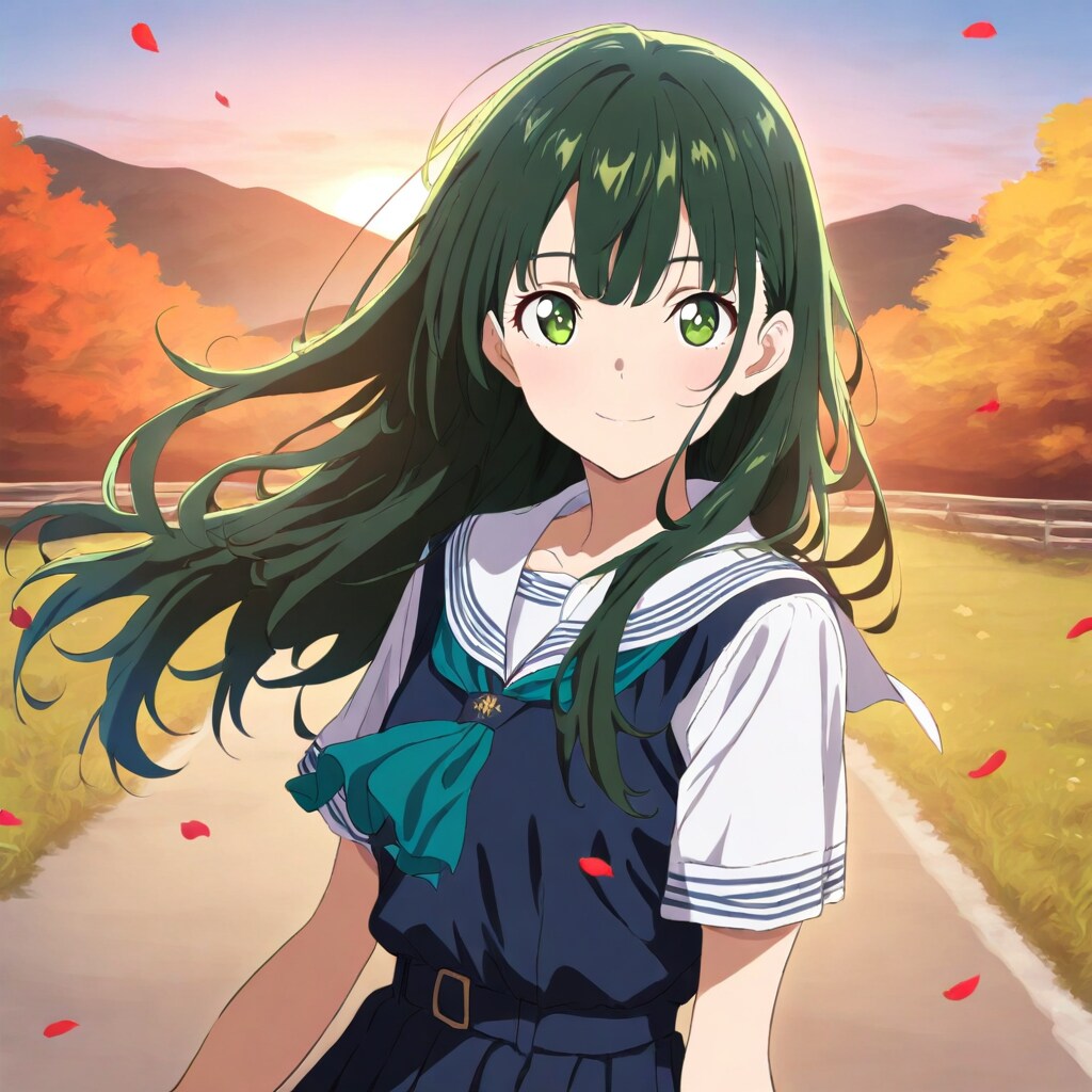 朝陽を浴びながら