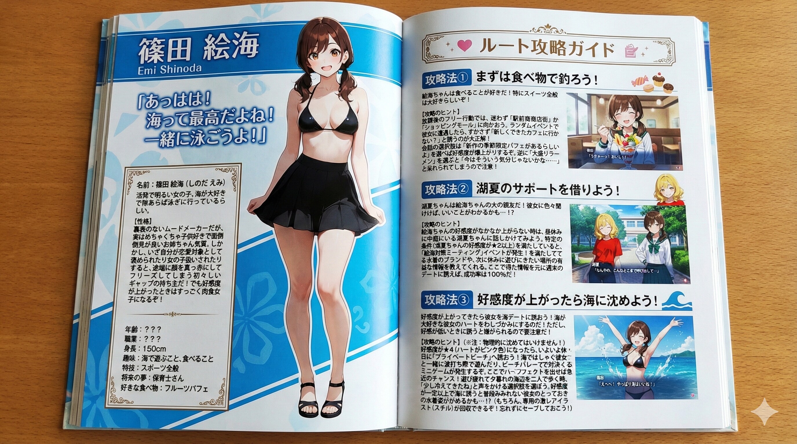 中身：架空ギャルゲー｢トコナツ｣の攻略本
