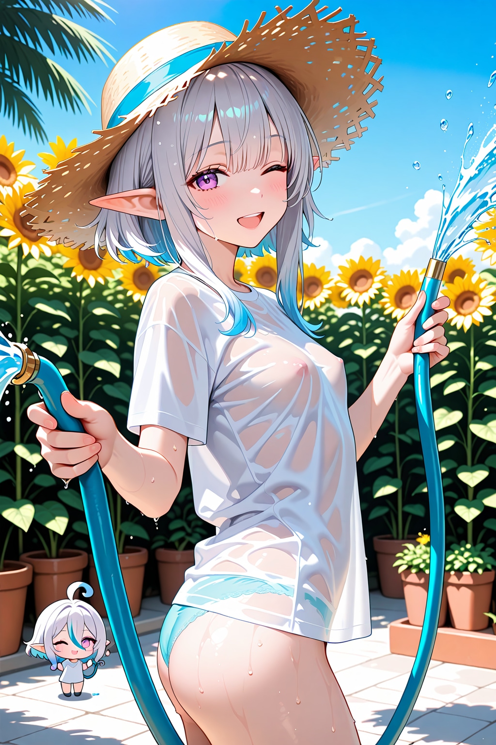 びしょ濡れ