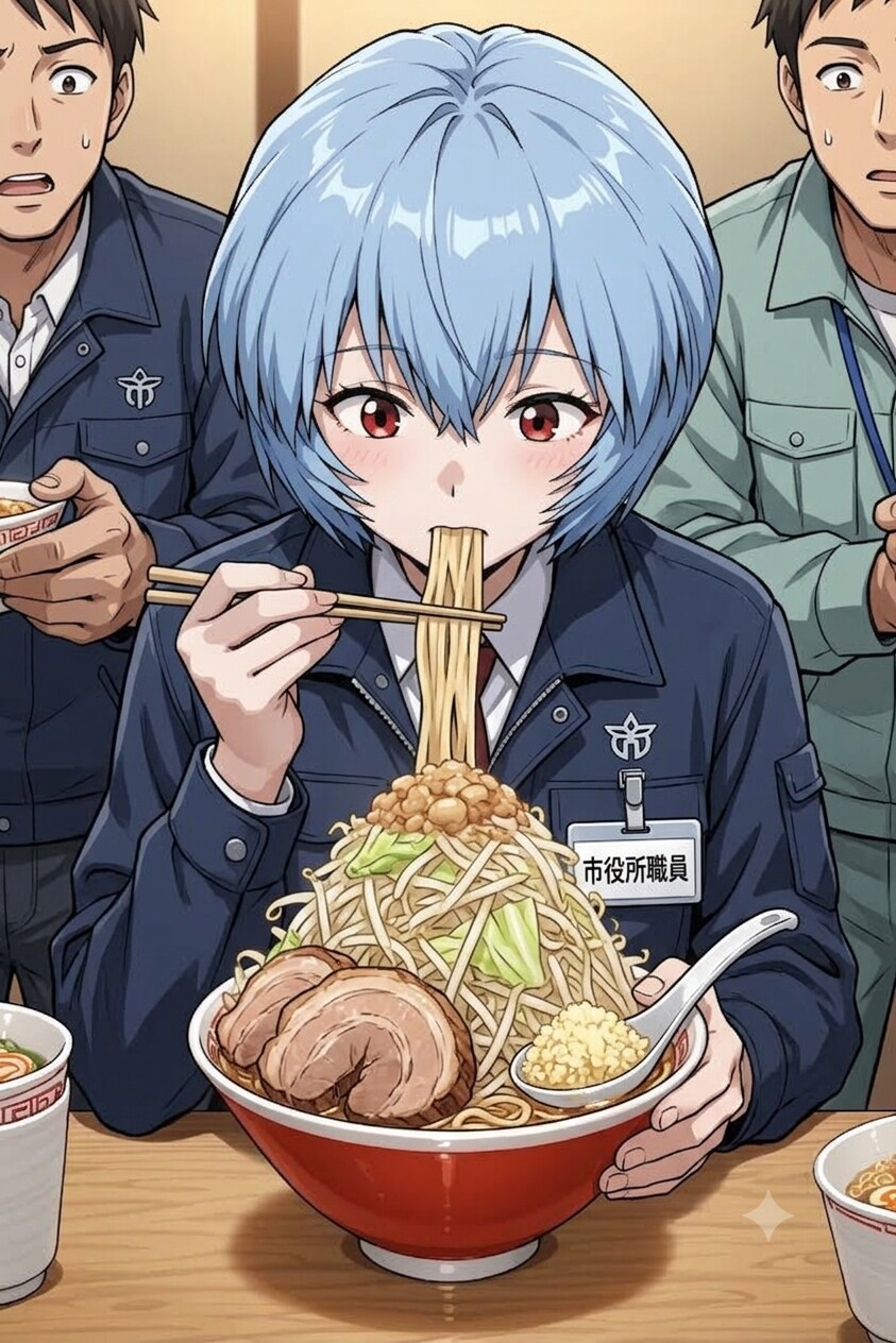 レイナさんと二郎系ラーメン | の人気AIイラスト・グラビア