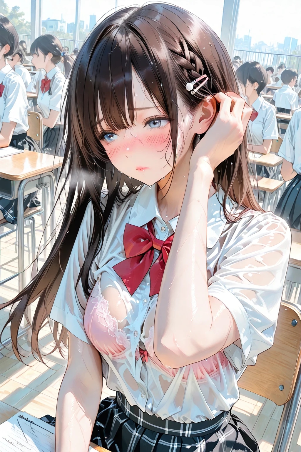 うおおおおお！　汗で透けてる！！！