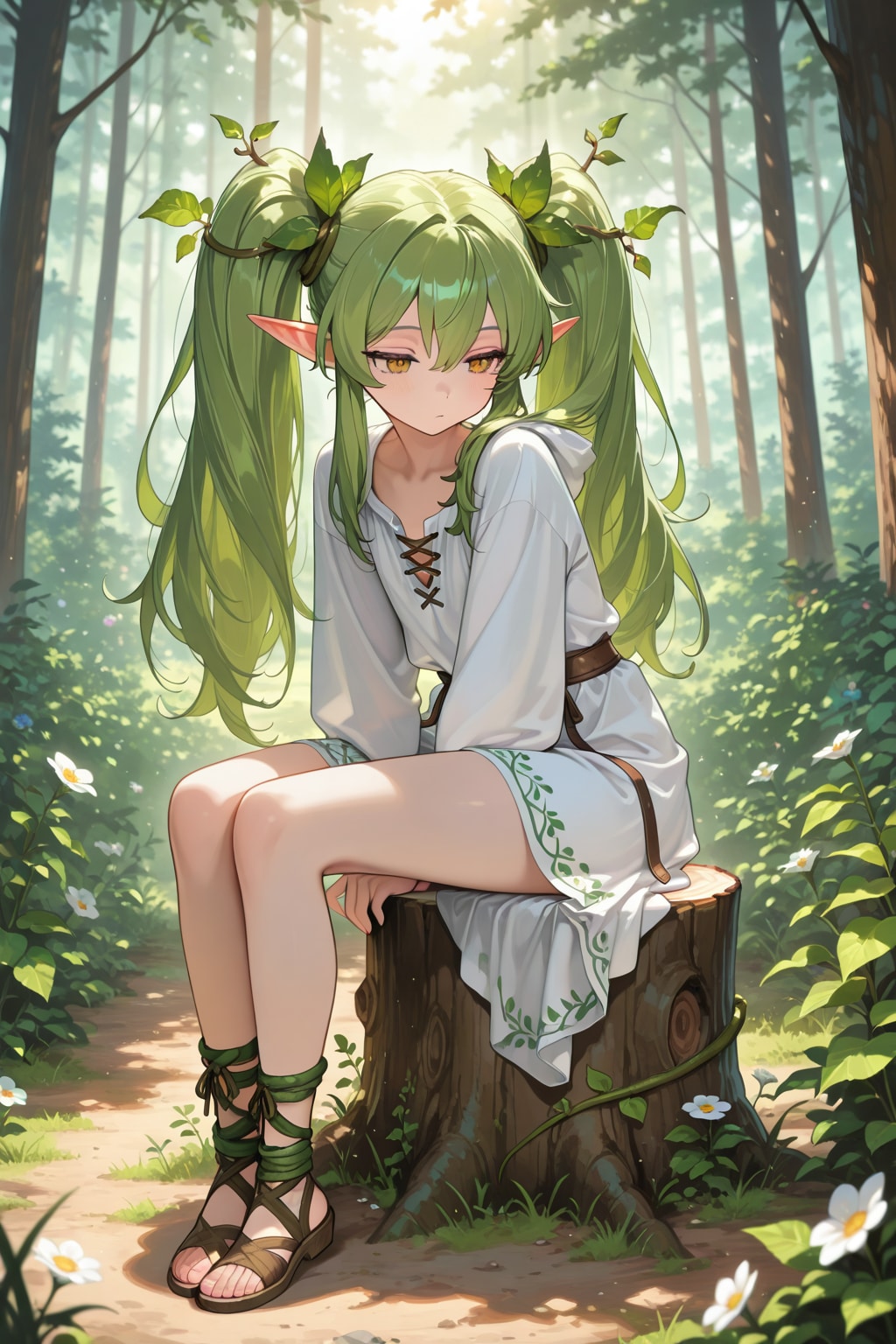 異世界での出会い　森で佇むドライアド | の人気AIイラスト・グラビア